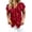 Red, variant on JIAYUE Women's T Shirt Lightweight V Neck Ruffle Short Sleeve Button Down Tees Solid Color Casual Flutter Sleeve Tunic Shirts For Office Daily Wear And Outdoor Tops