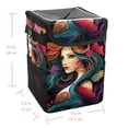 thumbnail image 5 of Mermaid Foldable Mini Car Trash Can with Lid and Leak-Proof Hanging Storage Bag, 5 of 6