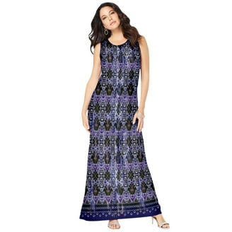 Short Sleeve Jersey Maxi Dress Women's Plus Size Maxi Dress With Pockets | Short  Sleeve | Empire Waist | Jersey Material Short Sleeve Empire Waist Dress