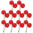 thumbnail image 5 of Hemoton  4 Pack False Cherry Shsped Cake Toppers Artificial Natural Look Child, 5 of 8