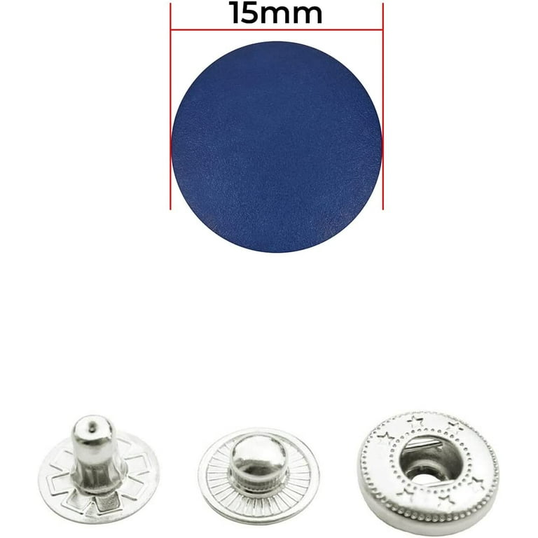 Snap Buttons Press Button Screw Sturdy Snaps Set for Crafting Heavy Duty  for Sewing Clothing Leather Snap Fasteners 90 Pairs for