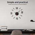 thumbnail image 3 of Reloj de pared DIY sin marco con números romanos, adhesivo, arte moderno, silencioso, adhesivo acrílico 3D, decoración para el hogar, sala de estar y dormitorio - Negro (GZ-034), 3 of 5