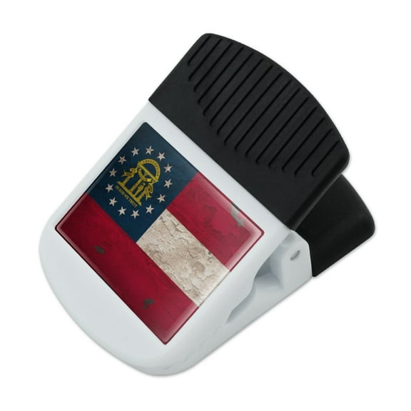 Rustic Distressed Georgia State Flag Refrigerator Fridge Magnet Magnetic Hanging Hook Note Snack Clip