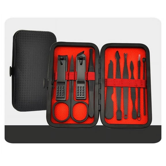 Manicure Set Nail TIFOR Pedicure Kit -10 Pieces Stainless Steel Manicure Kit,Professional Grooming Kits,Nail Care Tools with Luxurious Travel Case