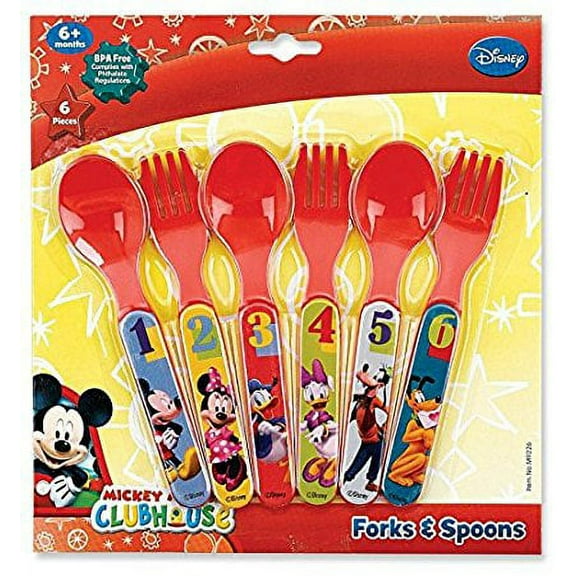 Mickey Mouse Six Piece Fork & Spoon Set