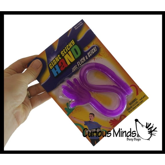 2 RANDOM Jumbo Sticky Hands - Fun Toys Party Favors, Goodie Bags, Treasure Chests Prizes Large Durable
