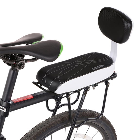seat Bike Rear Seat Cushion, Comfortable, Water Resistant & Easy to Install with Wide Padded Seat, for Most Bikes