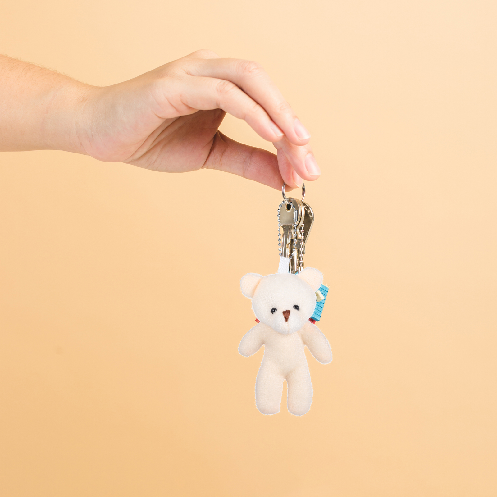 Porte-clés En Peluche Ours - Jouet Doux Et Mignon - Cadeau Pour Enfants Et Adultes - Environ 13 Cm