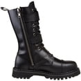 thumbnail image 2 of Riot-12, 12 Eyelet 3 Strap Steel Toe Blk Leather Calf Boot, 2 of 5
