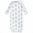 thumbnail image 2 of Hudson Baby Infant Boy Cotton Long-Sleeve Gowns 3pk, Rocket Ship, 0-6 Months, 2 of 4