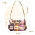 thumbnail image 3 of FORMRS Womens Shoulder Bag with Chain Strap Clutch Purse Cute Tote Handbag, Watercolor Jam, 3 of 7
