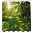 thumbnail image 3 of Ambesonne Landscape Shower Curtain, Summer Park Hamburg, 69"Wx70"L, Green, 3 of 3