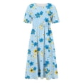 thumbnail image 2 of TaTaai Women's Casual Printed Dress with Floral Design, Short Sleeves, Round Neck, and Easy Wearing Style Gift, 2 of 7