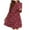 Burgundy, variant on IROINNID Long Sleeve Dress for Women Long Sleeve Dress Round-Neck Ladies Print Dresses,Black