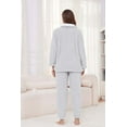 thumbnail image 6 of Heartnice Fluffy Pajamas set for Women Fleece Pullover 2 Piece Pjs Set Soft Plush Sleepwear Winter Loungewear(Light Grey, S）, 6 of 6