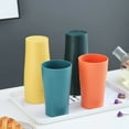 thumbnail image 4 of Wheat Straw Glasses,6Pcs Reusable Dishwasher Safe Water Glasses for Kitchen,QZS Reusable Plastic Cups for Kitchen,Outdoor,Home,13.5OZ, 4 of 6