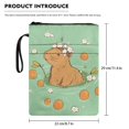 thumbnail image 4 of HELLHERO Polyester Fabric Book Protector for Books Lovers Book Carrying Case with Pocket Book Organzier Holder Storage & Portability for Textbooks Paperbacks Bag, Capybara Daisy Design, 4 of 4