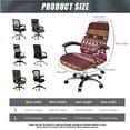 thumbnail image 5 of SCRAWLGOD American Tribal Horse Removable Office Chair Cover with Arm Protector Comfortable Desk Chair Covers Dustproof Universal Swivel Chair Slipcover, 3 Pieces Set, S, 5 of 7