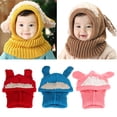 thumbnail image 3 of Sombrero caliente con capucha Bufanda Orejeras Gorro de punto Amarillo Sunnimix Bufanda con capucha con orejeras, 3 of 8