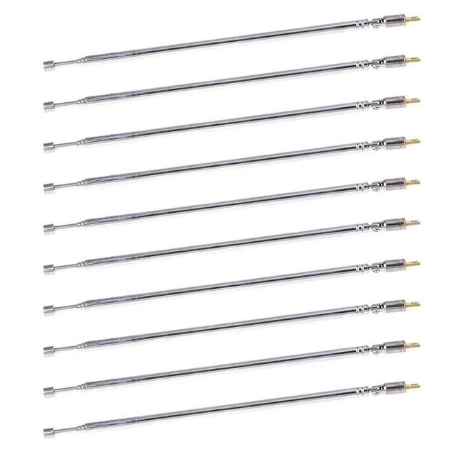 10piezas 62cm 4 Secciones Antena Telescopica de TV Radio AM FM Control de Radio