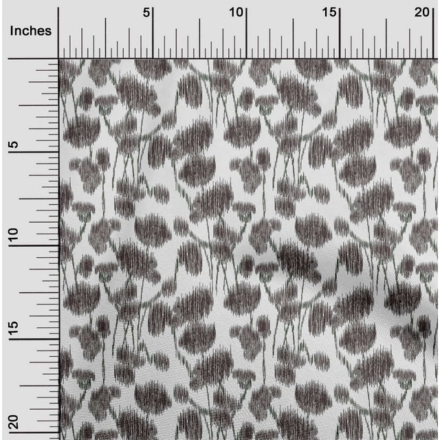 oneOone Georgette Viscose Fabric Floral Ikat Decor Fabric Printed BTY 42 Inch Wide