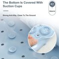 thumbnail image 7 of Semfri Round Non-Slip Shower Mat 22 x 22 Inch Textured Massage Surface Middle Drain Hole Blue, 7 of 7