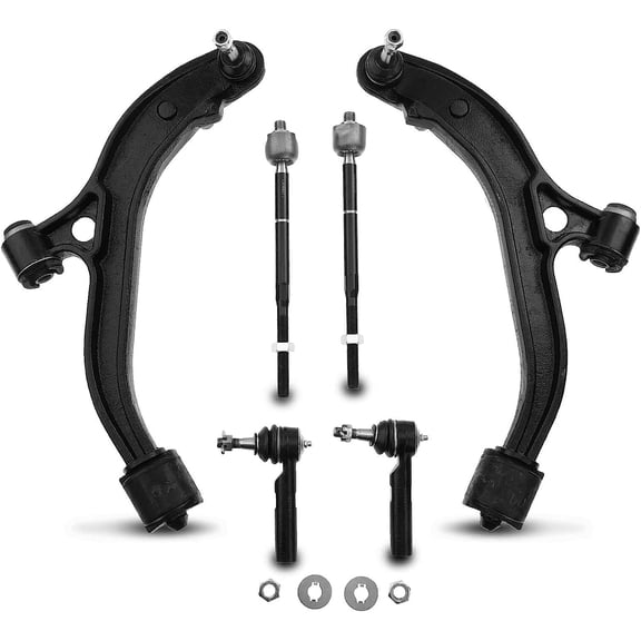 A-Premium 6Pcs Front Suspension Kit Lower Control Arm and Ball Joint Assembly Tie Rod End Compatible with Dodge Grand Caravan/Caravan Chrysler Town & Country 2005-2007 2.4L 3.3L