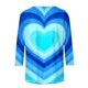 thumbnail image 5 of TaTaai Women's 3/4 Sleeve Layered Heart Print Round-neck Top, Valentine's Day Standout Pick, Casual Daily Fashion Home Top Gift, 5 of 6