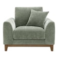 thumbnail image 3 of Furniture of America Nora Mid-Century Modern Chenille Track Arm Accent Chair with Pillows, Olive Green, 3 of 6