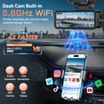 thumbnail image 3 of Dash Cam Front and Rear, 4K Dash Camera for Cars Built-in 5.8G WiFi GPS ADAS Dashcam,3.2" IPS Screen Dash Cam with Free 32GB Card,G-Sensor,Loop Recording,WDR,Night Vision Dashboard Camera, 3 of 18