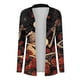 thumbnail image 5 of Cárdigan de manga larga con estampado de Halloween para mujer, chaqueta de poliéster, 5 of 6