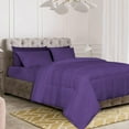 thumbnail image 3 of D.N.G. BEDDINGS Deluxe All Seasons Oversized Super King Size 800 Thread Count, Solid Purple Down Alternative 1 Piece Box Design Comforter Set 100% Egyptian Cotton, 3 of 6
