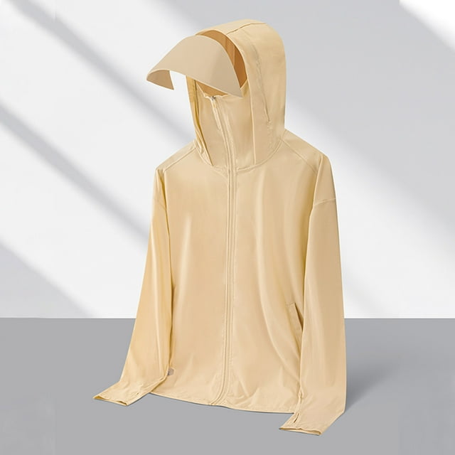 DPTALR Veste de Sport Décontractée pour Hommes à Capuche Manches Longues Fermeture Éclair Anti-Soleil Haute Élasticité