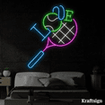 thumbnail image 2 of Craftnamesign Love Tennis Neon Sign, Tennis Club Decor, Tennis Wall Art, 2 of 4