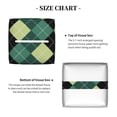 thumbnail image 5 of Lsque Green Squares Printed Tissue Box Cover Holder, Facial Paper Organizer Dispenser,Square with Bottom Belt, PVC Leather Decorative Organizer, 5 of 8