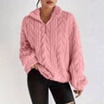 thumbnail image 2 of PFRNLF Half Zip Fuzzy Fleece Sweatshirt for Women Soft Comfy Sherpa Pullover Winter Warm Sweatshirts, 2 of 4