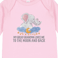 thumbnail image 4 of Inktastic My Great Grandma Loves Me to the Moon and Back Elephants Boys or Girls Long Sleeve Baby Bodysuit, 4 of 5