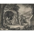thumbnail image 2 of Matthias Deigle 14x12 Gold Ornate Wood Frame and Double Matted Museum Art Print Titled - The Raising of Lazarus (18th Century), 2 of 4