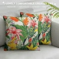 thumbnail image 3 of PIKWEEK  Throw Pillow Covers Floral Home Decor Pillow Cases Decorative Cushion Couch Sofa Pillowcases Hawaiian Tropical Flowers, 3 of 5