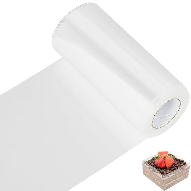 MesaSe Acetate Cake Collars Acetate Roll Transparent Cake Film Recyclable Cake Sheets DIY Cake Decorating Crafting for Pudding Dessert Chocolate Mousse Cake
