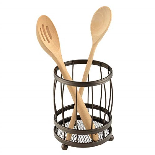 interdesign york lyra utensil, spatula, silverware holder for kitchen