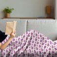 thumbnail image 3 of Valentine's Day Soft Flannel Fleece Throw Blanket, Simple Love Themed Pattern with Big and Little Hearts, Cozy Plush for Indoor and Outdoor Use, 50" x 70", Fuchsia and Dark Pink, by Ambesonne, 3 of 5