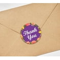 thumbnail image 4 of Darling Souvenir Thank You Purple Stickers 1.6 Inches Round Floral Border Mini Envelope Seals-45 Pcs, 4 of 4