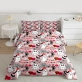thumbnail image 2 of Feelyou Sugar Halloween Ghost Full Size Comforter Sets for Child, Funny Pumpkin Spider Web Bedding Comforter Set, Cartoon Rustic Flower Reversible Bedding Sets, Lightweight Room Decor, 3 Pieces, 2 of 8