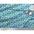 thumbnail image 3 of Soimoi Silk Fabric Circle & Airplane Transport Print Fabric by The Yard 42 Inch Wide, 3 of 3