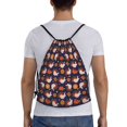 thumbnail image 4 of Hirioo Turkey And Thanksgiving Print Drawstring Backpack Bag Sport Versatile Sports Backpack for Gym, Travel, Swimming, Beach, 4 of 9