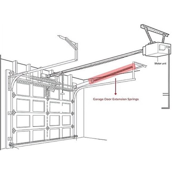 P528 - 28 in. Garage Door Plug-End Extension Spring (0.207 in. No. 5 Wire) (Pack of 2)