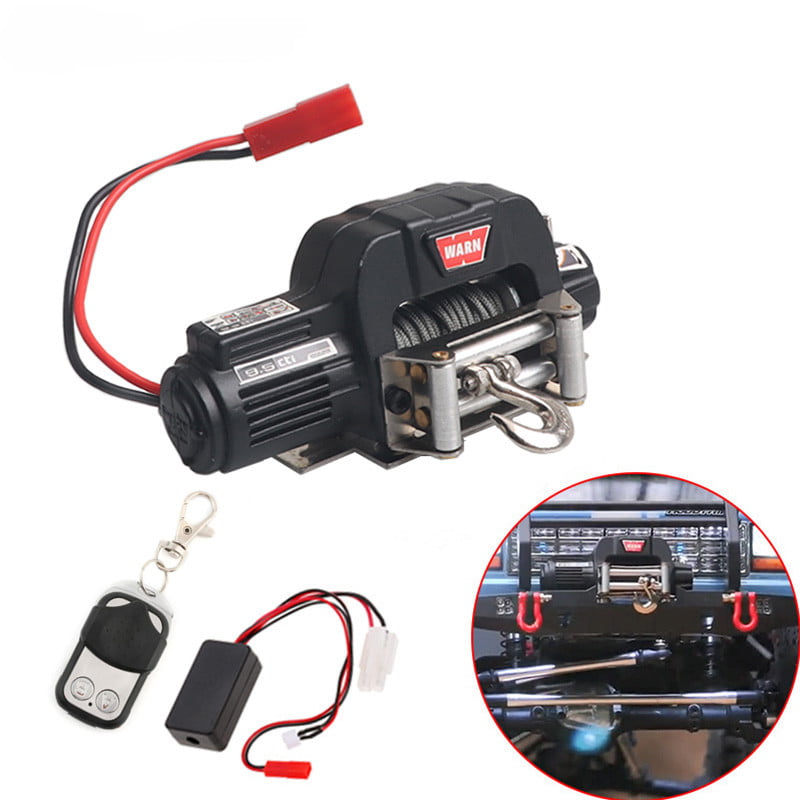 Durable Winch Remote Controller Safe Sturdy Metal and Plastic Wireless Winch Controller QTP Electric Exhaust Cutouts for 1:10 TRX4 KM2 RC Crawler Accessory 