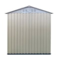 thumbnail image 3 of 5FT x 3FT Outdoor Storage Shed with Apex Roof, White & Brown, Aluminum Frame, 3 of 8