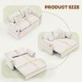 thumbnail image 2 of 62.9" Pull Out Sofa Bed,3-in-1 Pull Out Couch with 5-Position Adjustable Backrest,Convertible Sleeper Sofa Bed with Storage & USB, 2 of 10